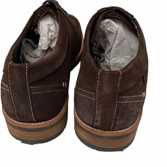 Ben Sherman Suede Wingtip Derby Sz 11.5 Distressed Brown - Picture 9 of 10